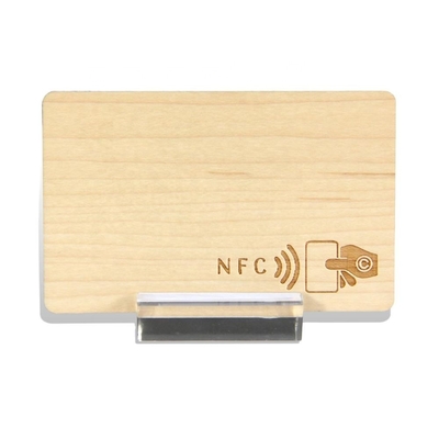 Eco-friendly waterproof programmable Blank NFC bamboo Card rfid wooden key card