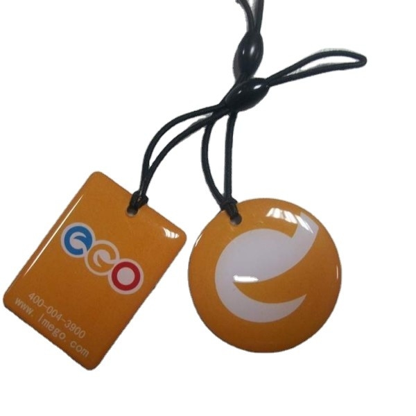 SUNLANRFID Custom Logo Printing Key RFID Tag RFID Key ring RFID Keychain FOB